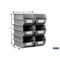 Triton Products Stacking Hanging Interlocking Bins, Polypropylene, Gray, 14-3/4" L x 8-1/4" W x 7" H, 6 CT 3-240GR - alternate 2